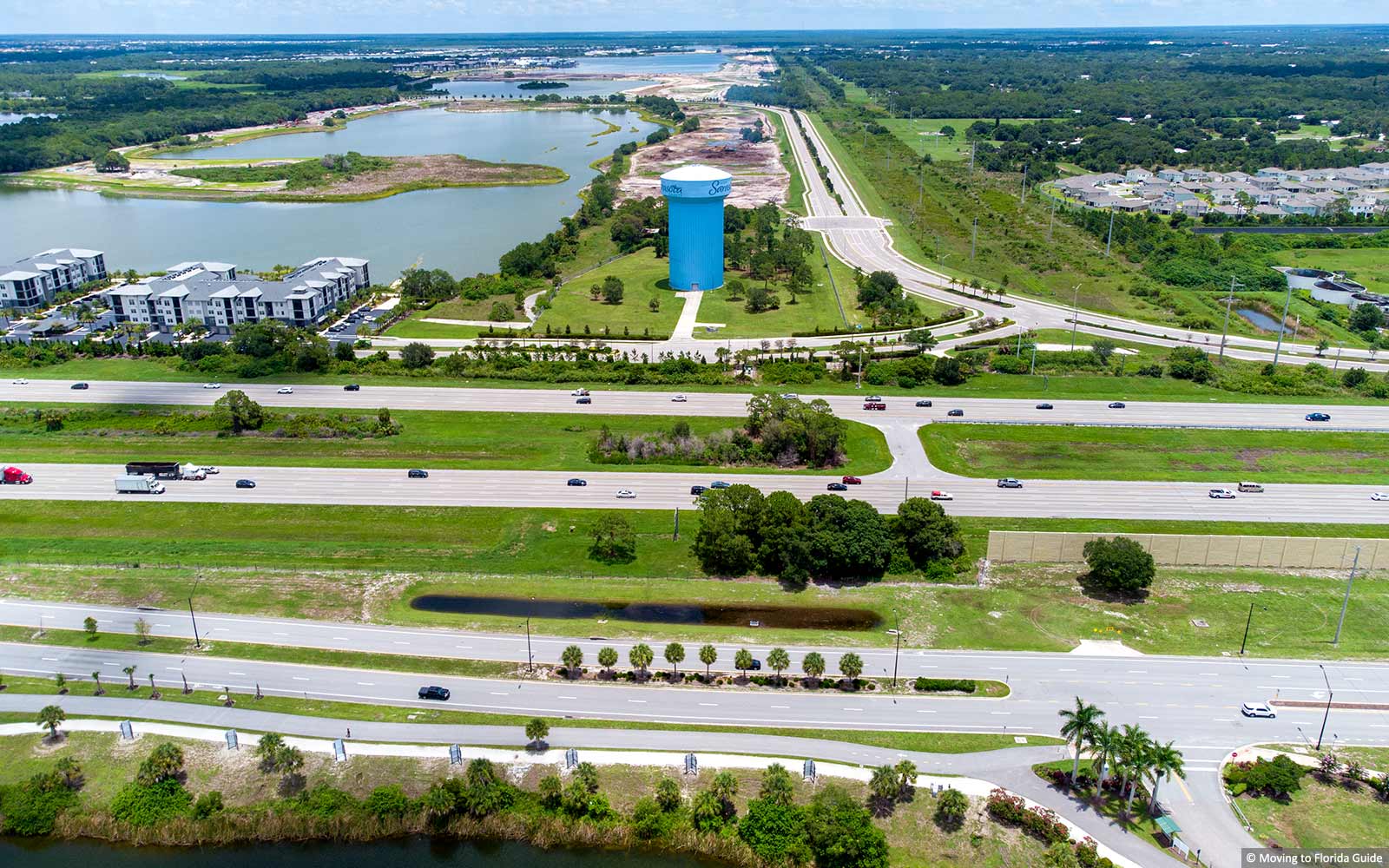 Aerial view of preferred site for UTC-Waterside connector